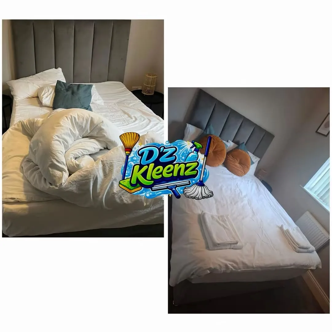 D&rsquo;Z Kleenz before and after &mdash; Bedroom  made  tidied