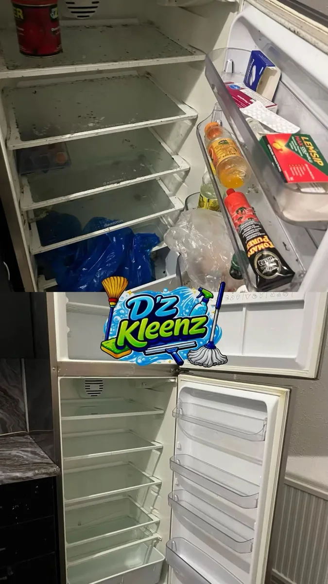 D&rsquo;Z Kleenz before and after &mdash; Fridge  sanitised