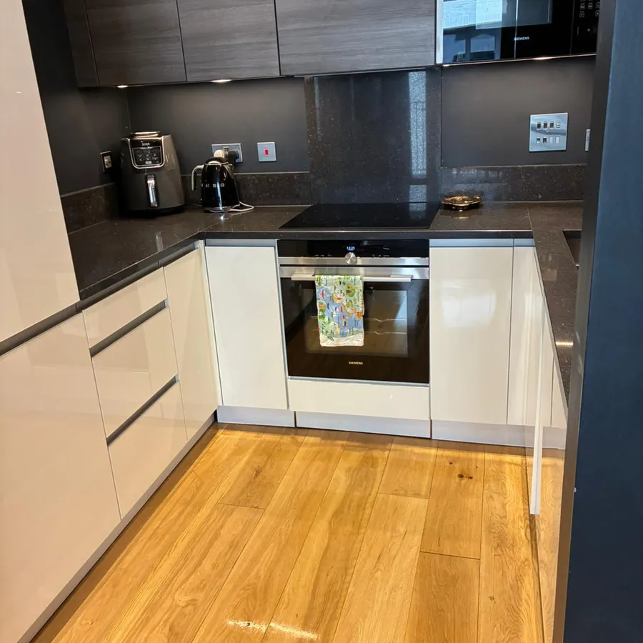 A spotless kitchen ready for handover